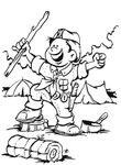 coloriage gratuit enfant Scouts