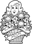 coloriage gratuit enfant Fete Des Meres