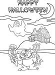 coloriage gratuit enfant Halloween