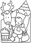 coloriage gratuit enfant Noel