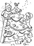 coloriage gratuit enfant Noel