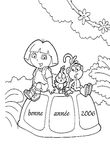 coloriage gratuit enfant Nouvel An