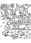 coloriage gratuit enfant Paques