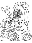 coloriage gratuit enfant Paques