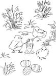 coloriage gratuit enfant Paques