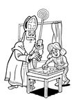 coloriage gratuit Saint Nicolas