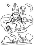 coloriage gratuit enfant Saint Nicolas