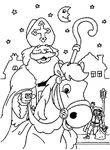 coloriage gratuit Saint Nicolas