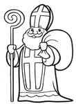 coloriage gratuit enfant Saint Nicolas