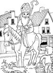 coloriage gratuit Saint Nicolas