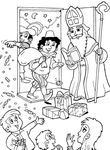 coloriage gratuit enfant Saint Nicolas