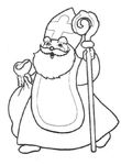 coloriage gratuit Saint Nicolas