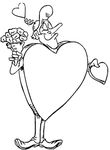 coloriage gratuit enfant St Valentin