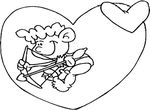 coloriage gratuit St Valentin