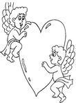 coloriage gratuit St Valentin