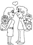 coloriage gratuit enfant St Valentin