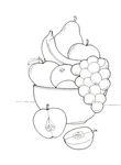 coloriage gratuit Fruits Legumes