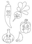 coloriage gratuit Fruits Legumes