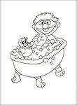 coloriage gratuit enfant Le bain