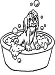 coloriage gratuit enfant Le bain