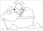 coloriage gratuit Le bain