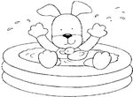 coloriage gratuit Le bain