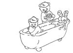 coloriage gratuit enfant Le bain