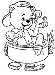 coloriage gratuit enfant Le bain