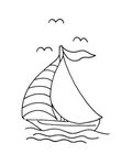 coloriage gratuit enfant Bateaux