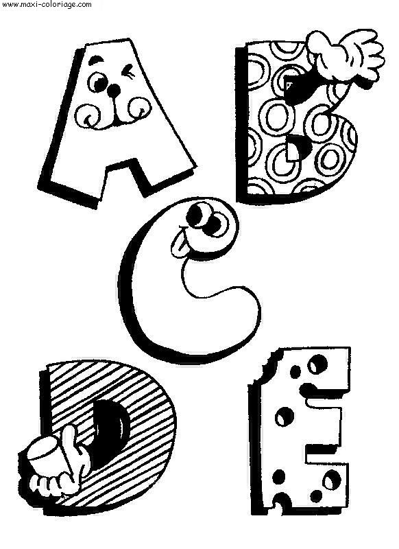 carte invitation Alphabet Rigolos