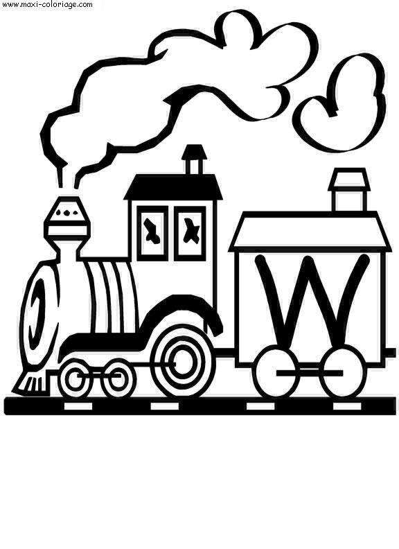 carte invitation Alphabet Trains