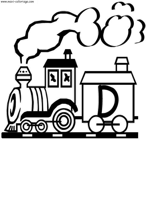 carte invitation Alphabet Trains