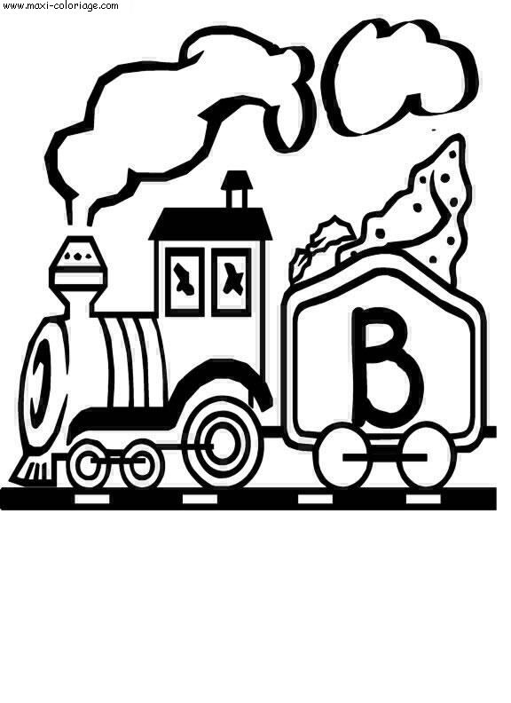 carte invitation Alphabet Trains