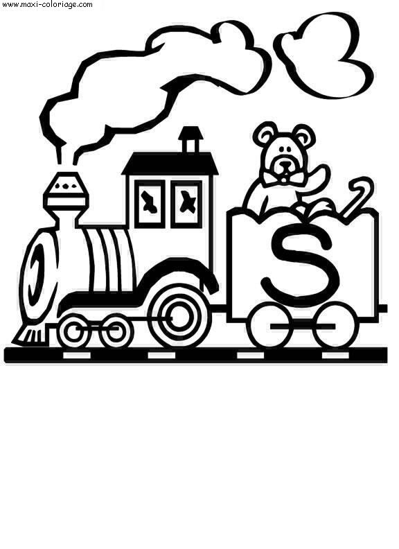 carte invitation Alphabet Trains