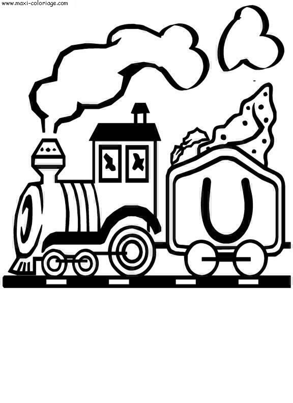 carte invitation Alphabet Trains