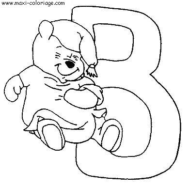 carte invitation Alphabet Winnie L Ourson